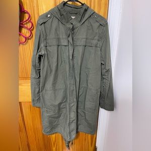 Forever 21 trench coat olive green